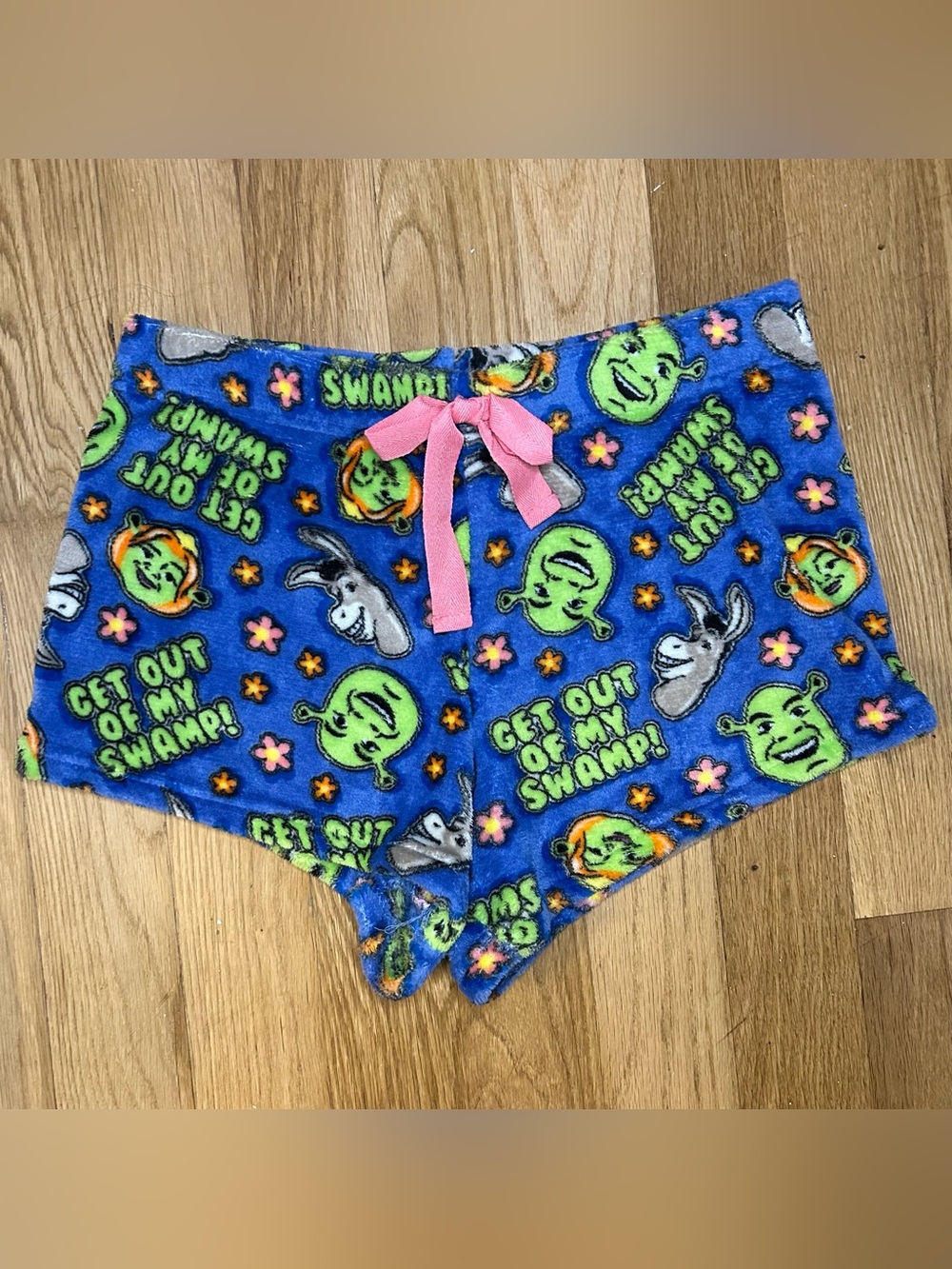 Shrek blue pajama shorts Size L